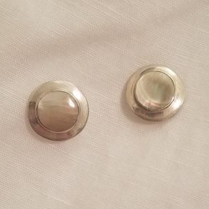 Sterling Silver Mother of Pearl Earrings